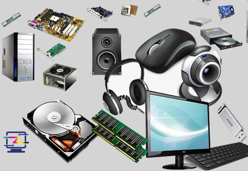 Computer parts, laptop, printer,